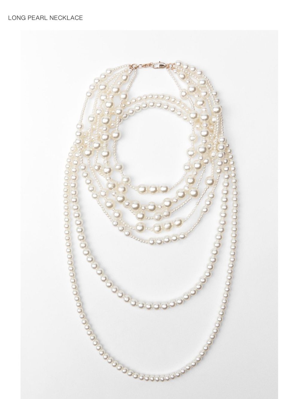 Zara Cream Multi-Strand Pearl Necklace
